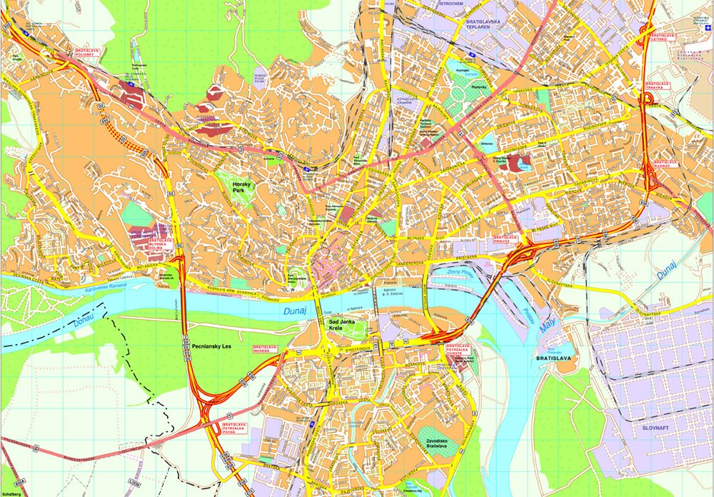 Bratislava map