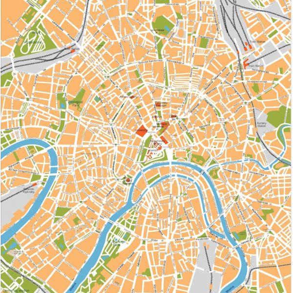 moscow vector map