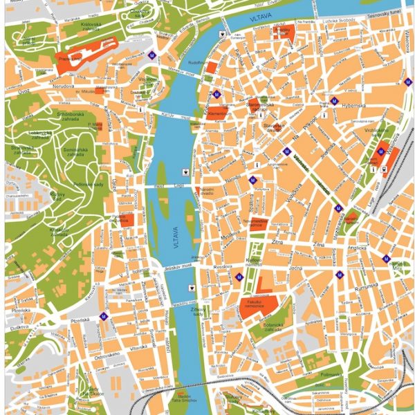 prague vector map