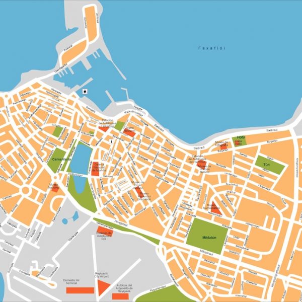 reykjavik vector map