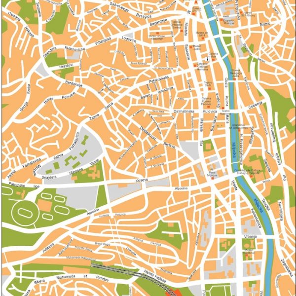sarajevo vector map