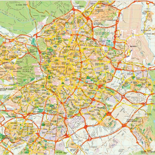 Madrid map vector