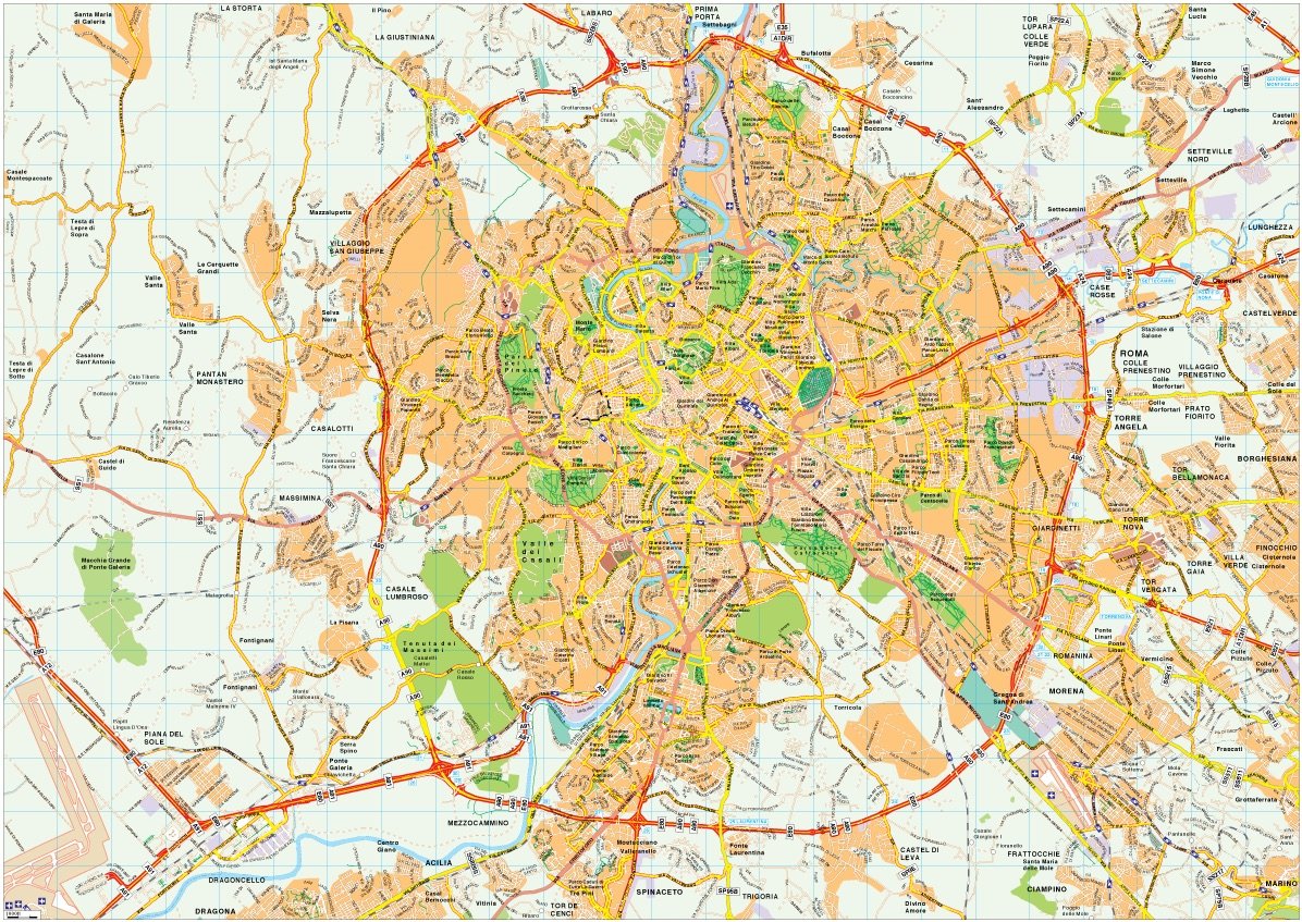 Roma map vector