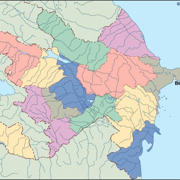azerbaijan vector map