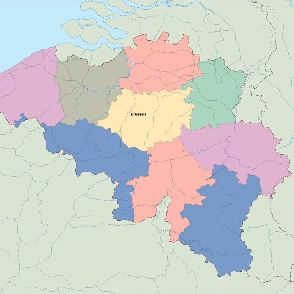 belgium vector map