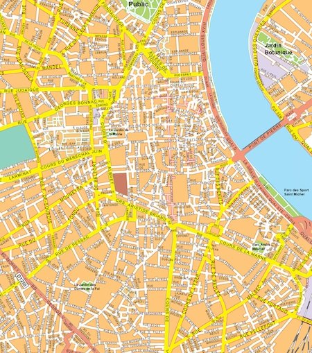 bordeaux vector map