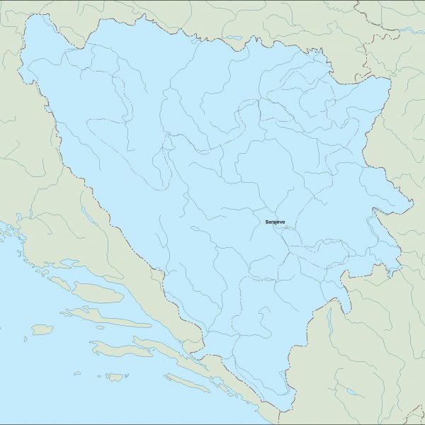bosnia herzegovina vector map