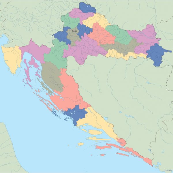 croatia vector map