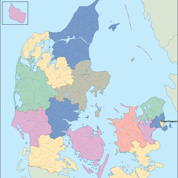 denmark vector map
