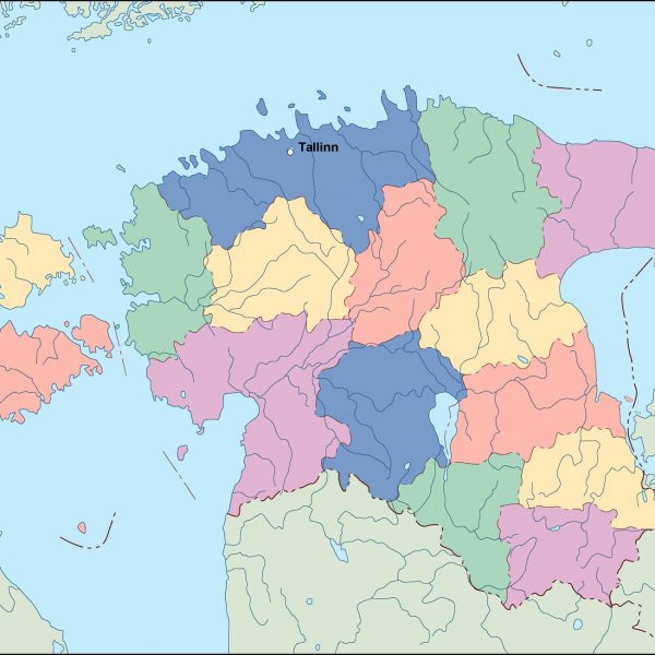estonia vector map