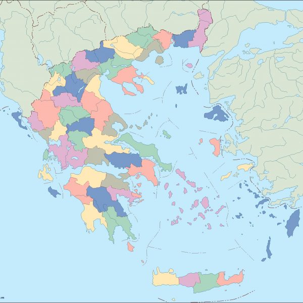 greece blind map