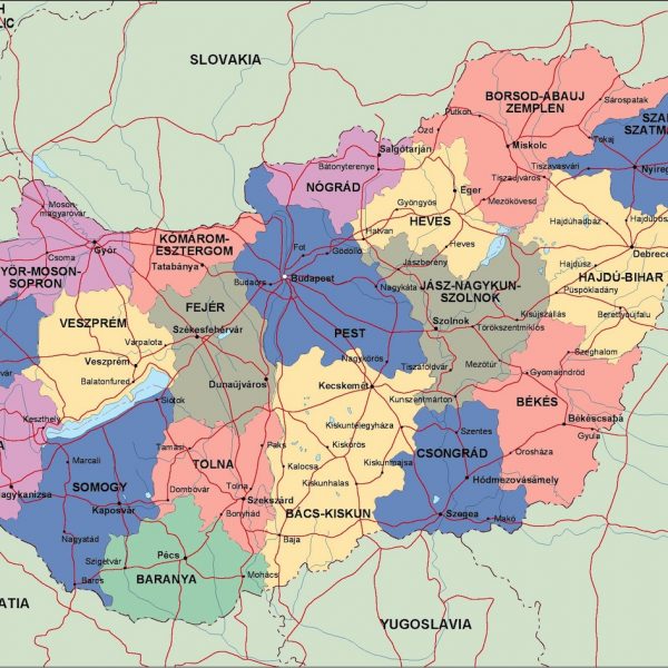 hungary political map