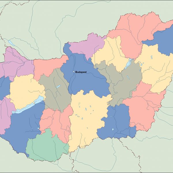 hungary vector map