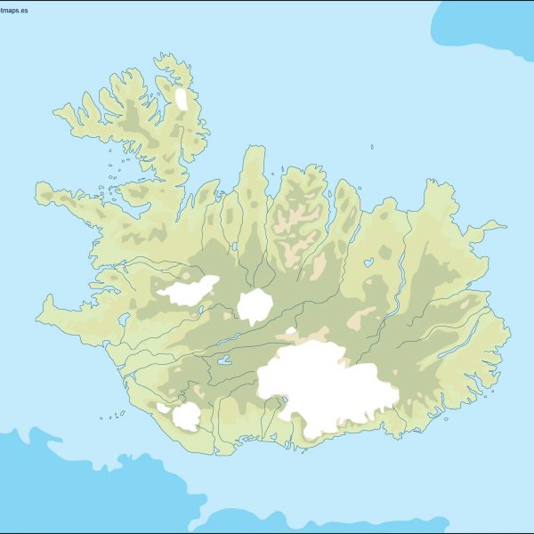 iceland illustrator map