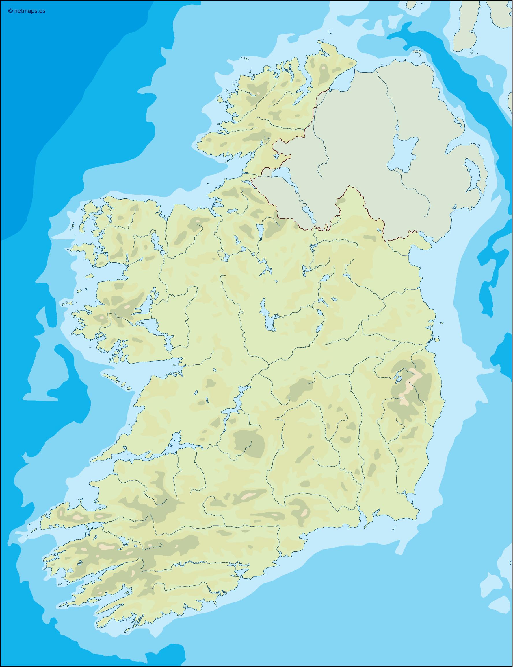 ireland illustrator map
