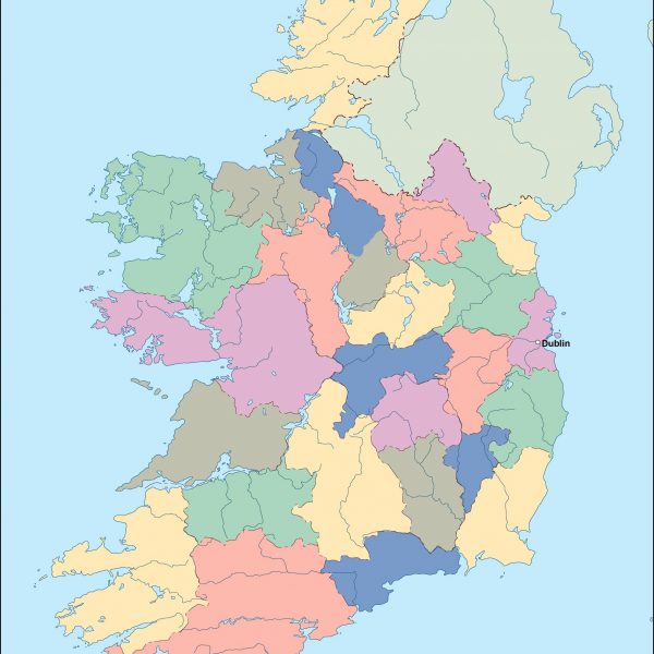 ireland vector map