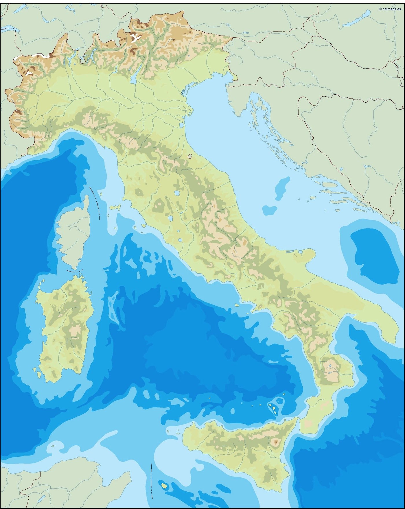 italy illustrator map