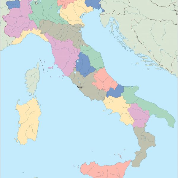 italy vector map