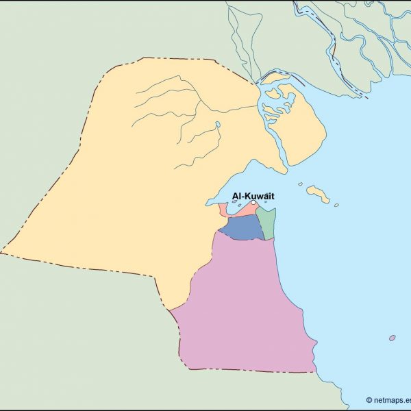 kuwait vector map