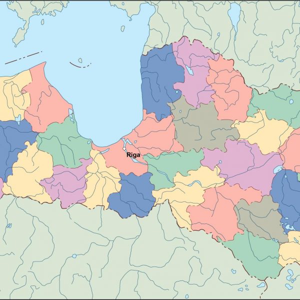 latvia vector map
