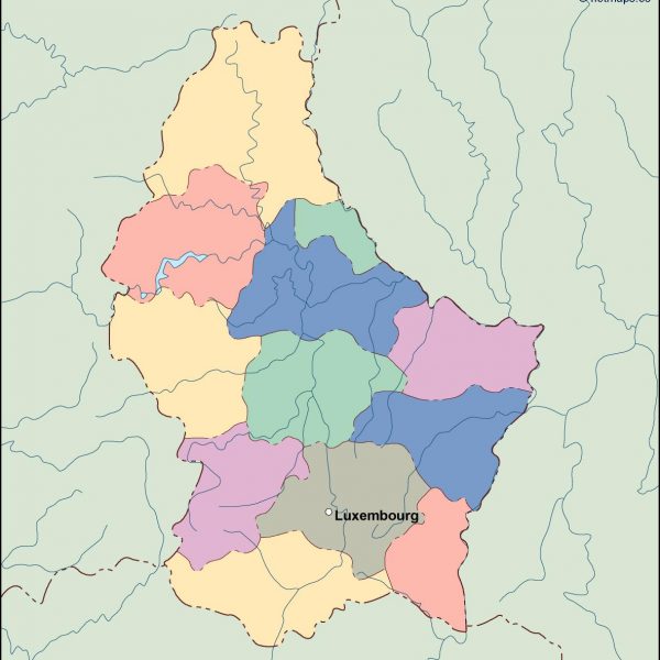 luxembourg vector map