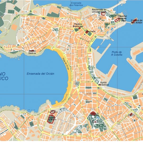mapa a coruna