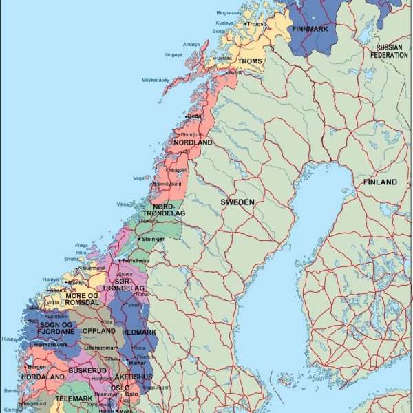 norway political map