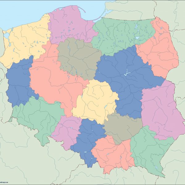 poland blind map