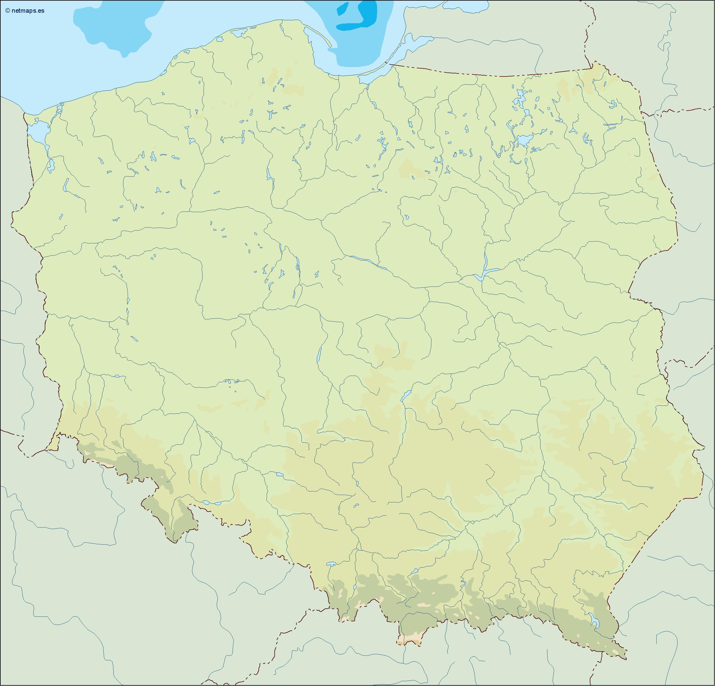 poland illustrator map