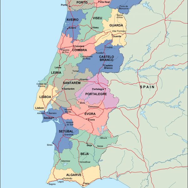 portugal political map