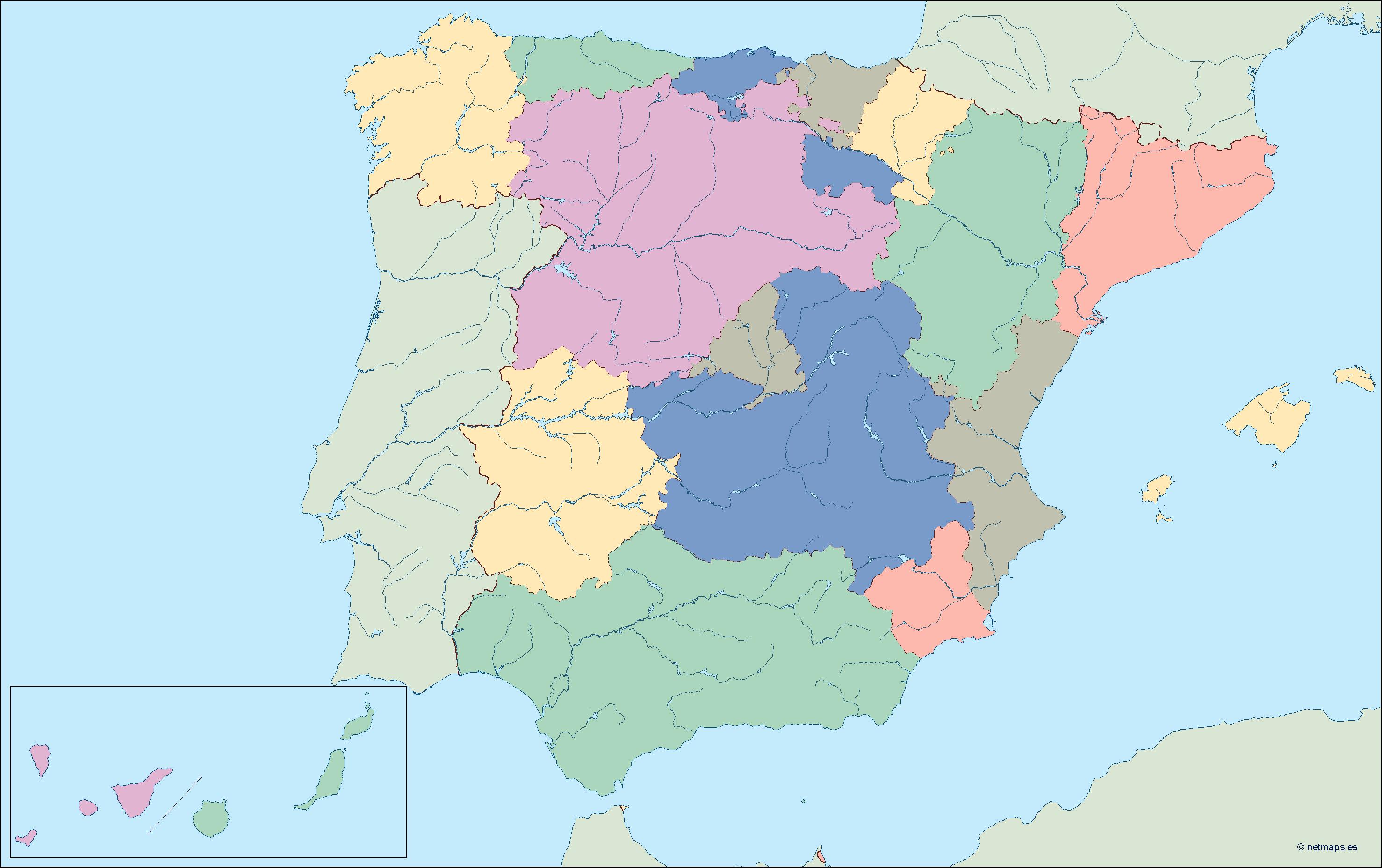 spain blind map