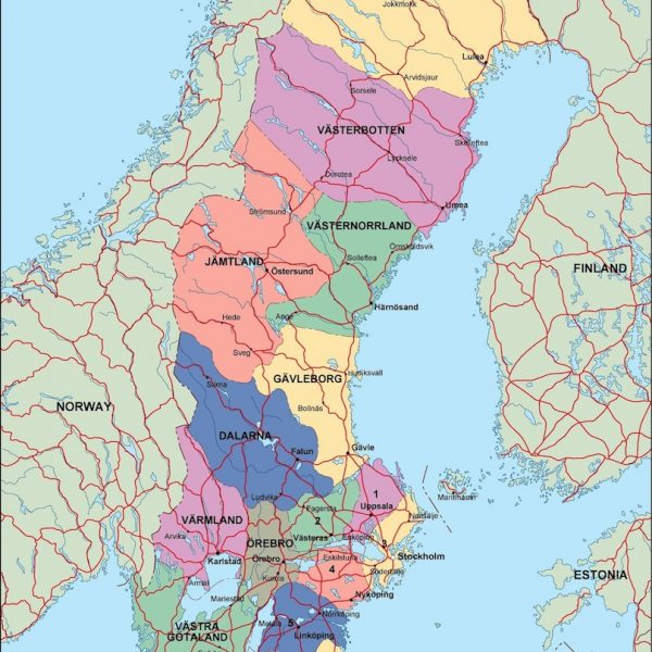 sweden political map