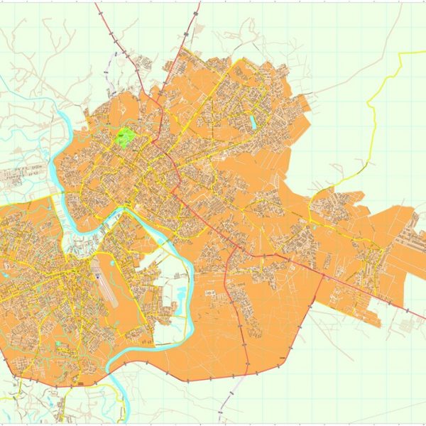 Cuiaba vector map