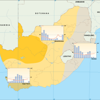 South Africa climate map