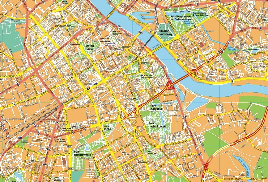Warszawa EPS map