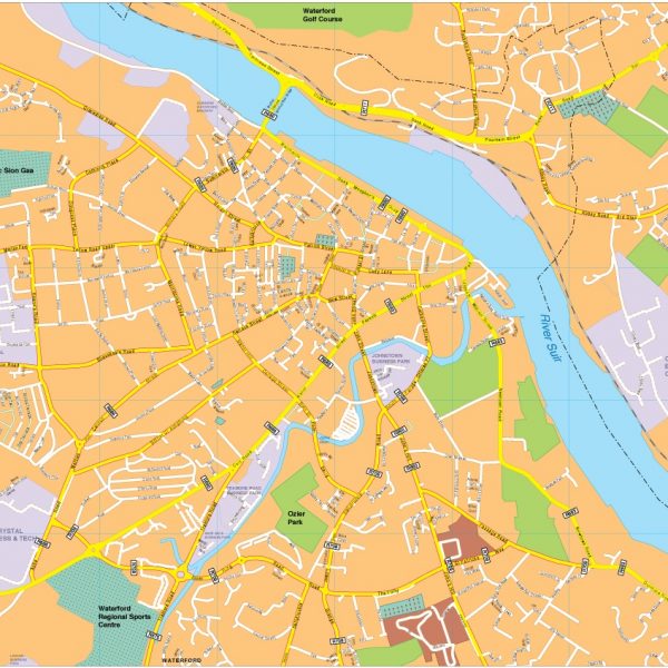 Waterford vector map