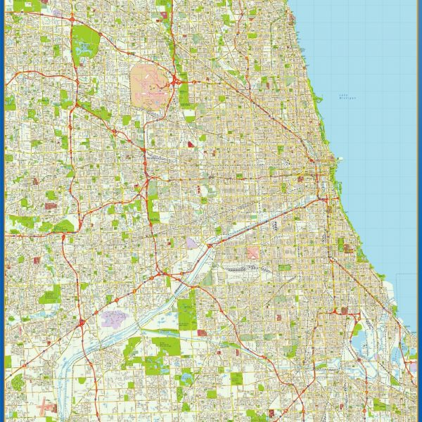 chicago vector map