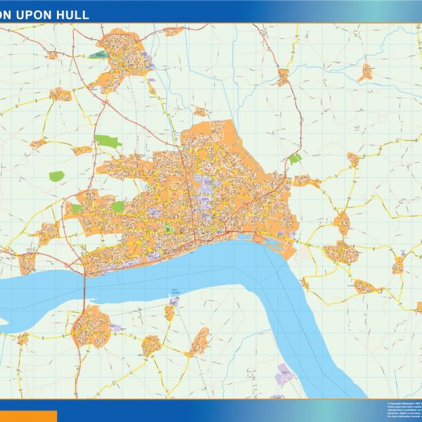 kingston upon hull vector map