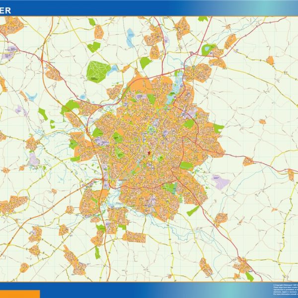 leicester vector map