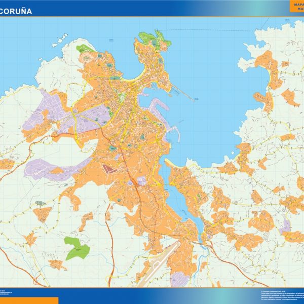 mapa vectorial a coruna