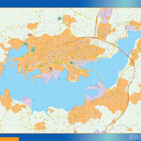 mapa vectorial ferrol