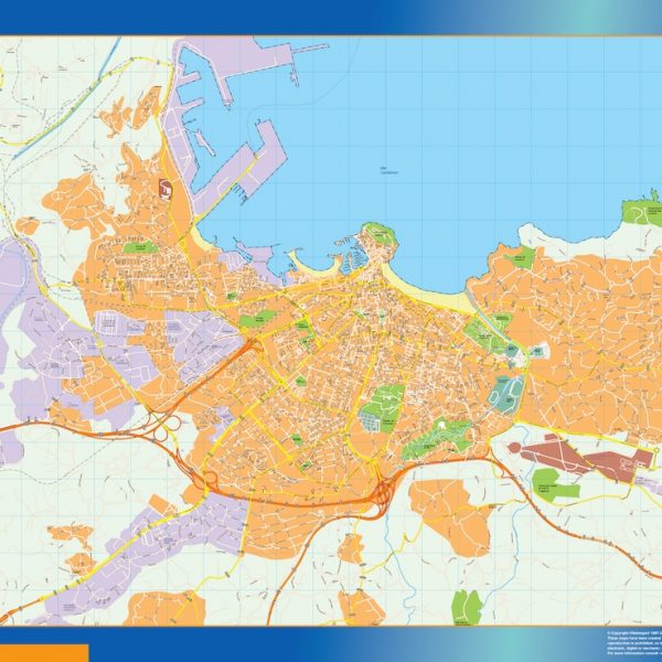 mapa vectorial gijon