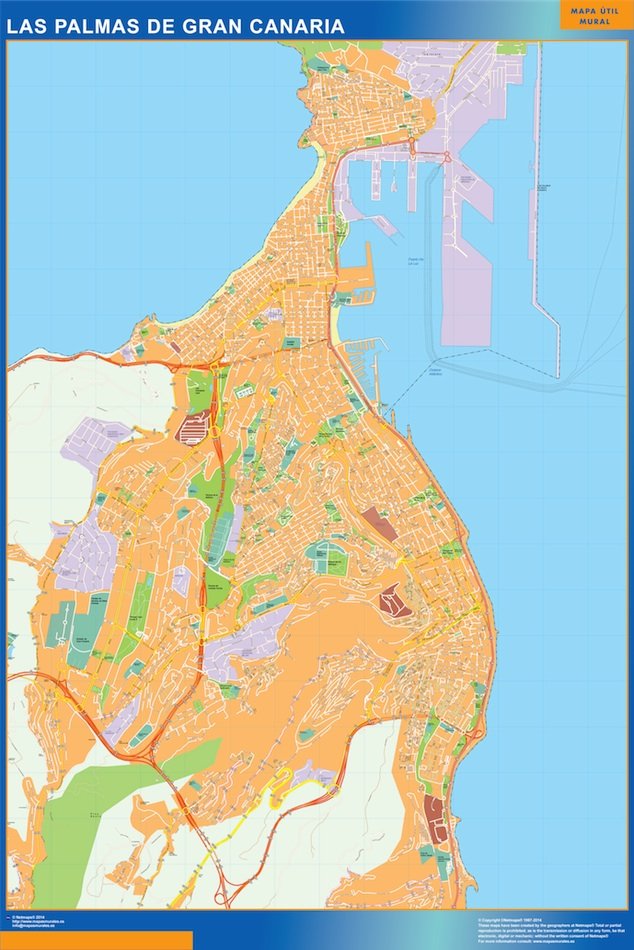 mapa vectorial las palmas de gran canaria