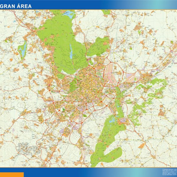mapa vectorial madrid gran area