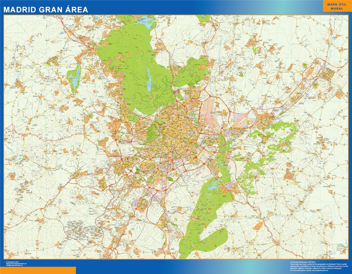 mapa vectorial madrid gran area