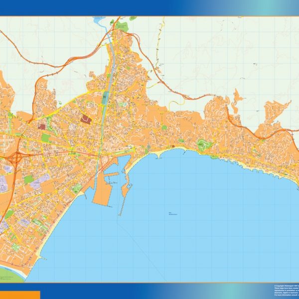 mapa vectorial malaga