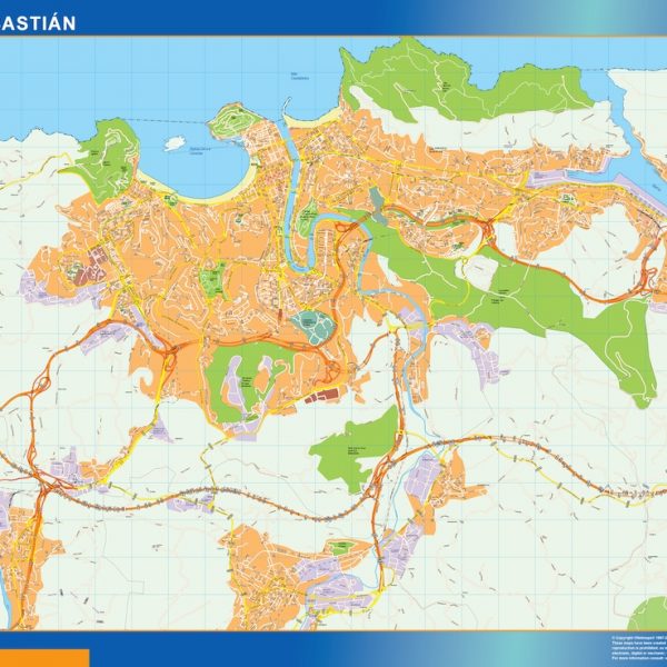 mapa vectorial san sebastian