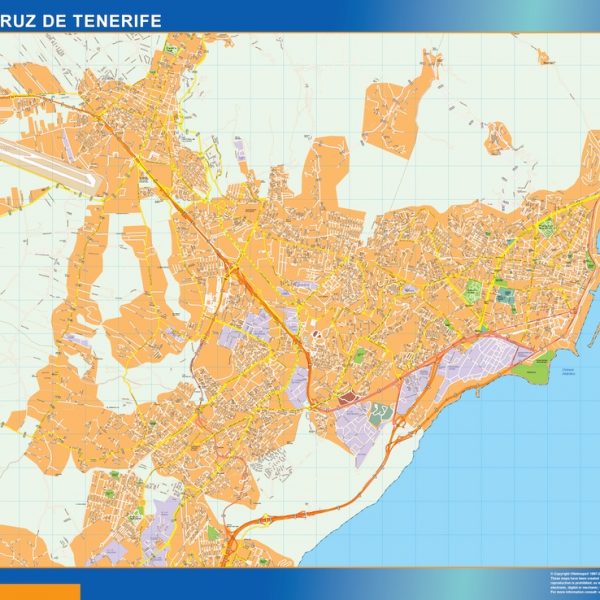 mapa vectorial santa cruz tenerife