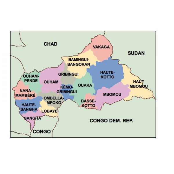 central african republic presentation map