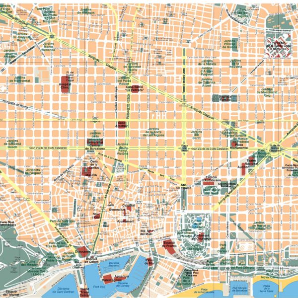 Barcelona Vector Map